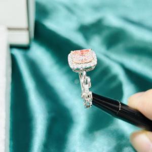 China jewelry design Lab Diamond Jewelry  Custom-Made Cushion Fancy Diamond Ring on sale