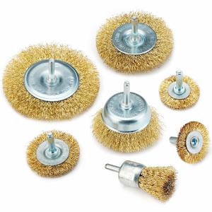 China 7pcs Wire Wheel Brush For Grinder Set 6mm Rod Corrosion Resistant on sale