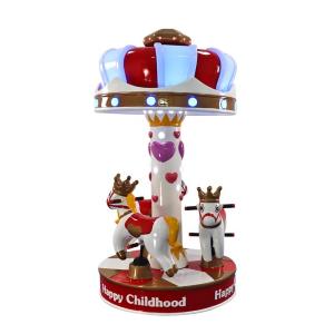 China 3 Players Carousel Kids Arcade Machine Happy Childhood Mini Carousel Horse on sale