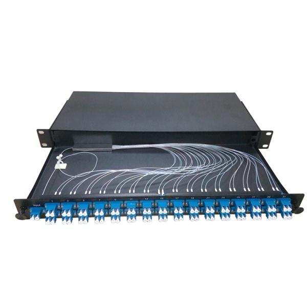 Slide Rail LC/SC Optical Patch Panel 1U 48 Slim Fixed 19" Rack Mount
