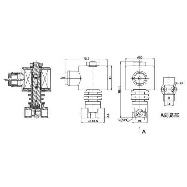300 Degree High Temperature 24V Stainless Steel Steam Solenoid Valve With PEEK Seals