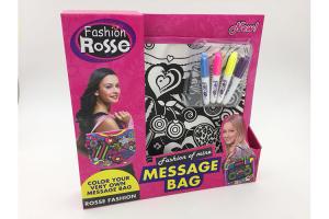 Buy cheap Pink Color 11 Inch DIY Drawing Message Bag With 4Pcs Bright Color Markers product