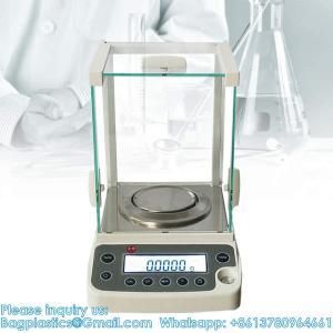 0.0001g Laboratory Scale, High Precision Lab Analytical Balances With Plastic Windshield, LCD Display Electronic