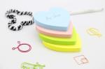 Heart Shape Sticky Note Memo Pad , Personalized Sticky Notes For Students /