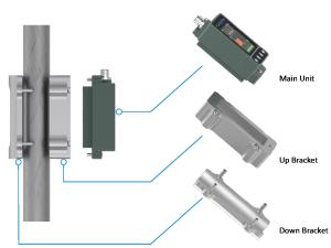 TM605 Integrated Ultrasonic Flow Meter With Temperature Display and 4 Touch Keys for Industrial
