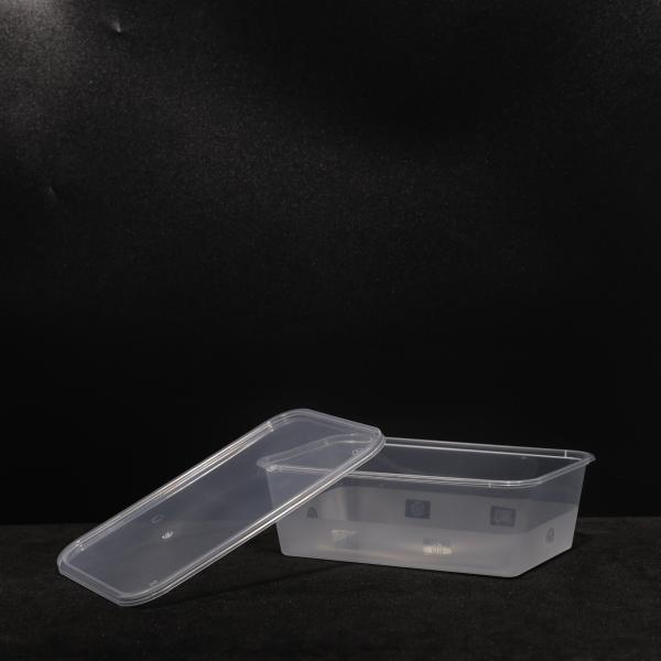 Quality 750ml Rectangular Disposable PP Plastic Sandwich Lunch Box for sale