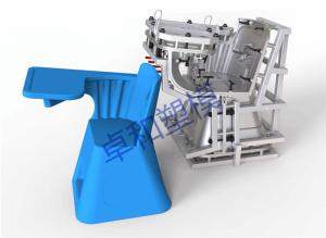 Blue Study Desk Casing Rotational Mold Makers / Rotational Moulded Furniture