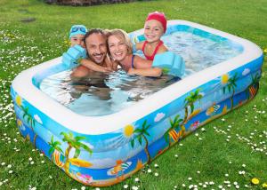 Buy cheap Children Square Shape Blue PVC Inflatable Swimming Pools product