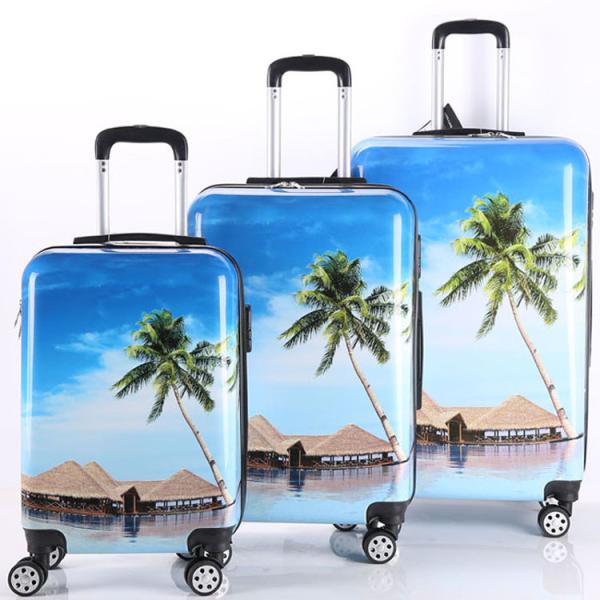 Quality Combination Lock 4 Spinner Wheels ODM Printed Luggage Suitcase for sale