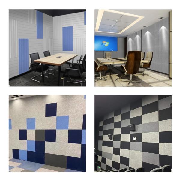 Sound Proof Fireproof 9Mm Decorative Acoustic Panel 48 Colors