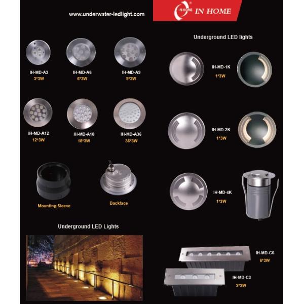 Mini Round Stainless Steel LED Underground Light for Deck , 3W LED Step Light