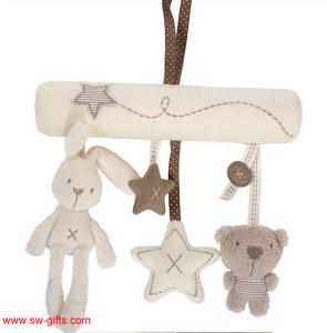 Baby Rabbit Toy Baby Bed Stroller Hanging Rattle Plush Soft Musical Mobile Toy Carriages