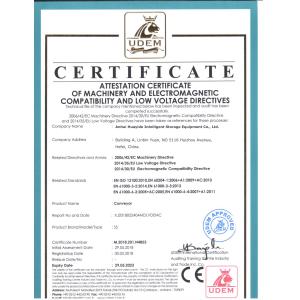 Anhui Huayide Intelligent Storage Equipment Co., Ltd. Certifications