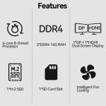 Dual LAN Office Desktop Mini Computer With DP And HDMI Intel Core Series