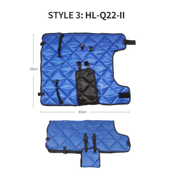 Blue Calf Coat with Snap Fixing Closure for Winter Warmth