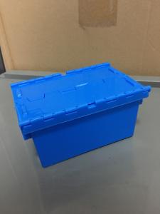 Small Size 120*80*60 mm Plastic Stack Nest Tote Boxes Attached Lids
