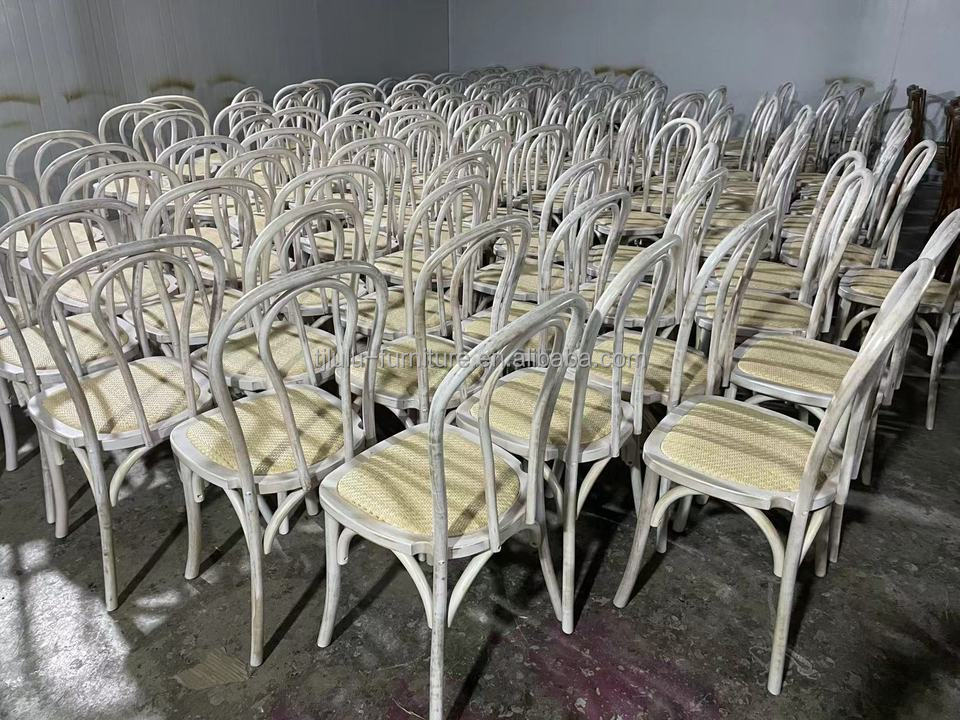 Stackable Wood Chair with 100KG Weight Limit Modern Furniture Restaurant Natual Stacked Rattan Dining Chairs