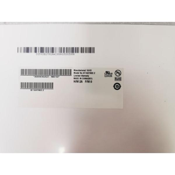 AUO 11.6inch 220cd/m2 Desktop lcd Module B116XTN02.2 1366×768 WXGA