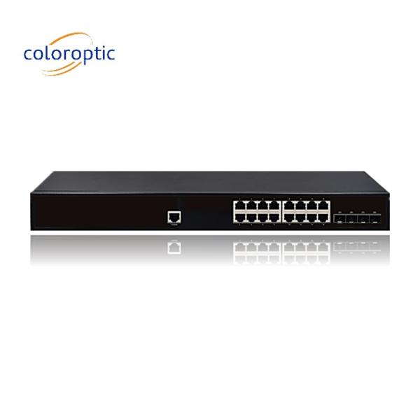 Quality IEEE802.3 Layer 2 POE Switch 16 4GE SFP Ports 10/100/1000M 1 Console Auto MDI/MDIX for sale