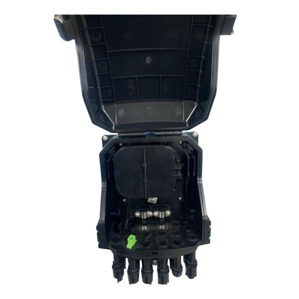 Black Septic Distribution Box for FTTH 1x8 1x16 Pole or Wall Mounted SC Optical Fiber