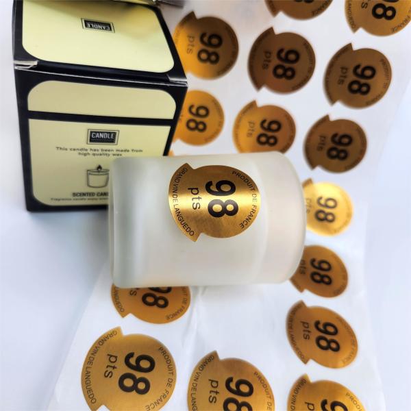 Quality Custom Self Adhesive Perfume Bottle Label Waterproof Candle Label Stickers  For Aromatherapy for sale