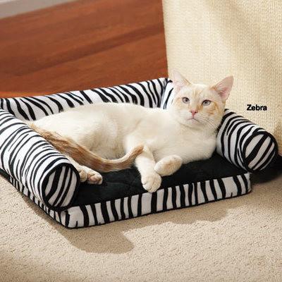Quality Tear Resistant Memory Foam Cat Bed , Zebra Print Memory Foam Mattress Dog Bed for sale