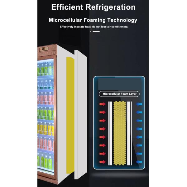 Fan Cooling Commercial Display Chiller Automatic Defrost With Swing Doors