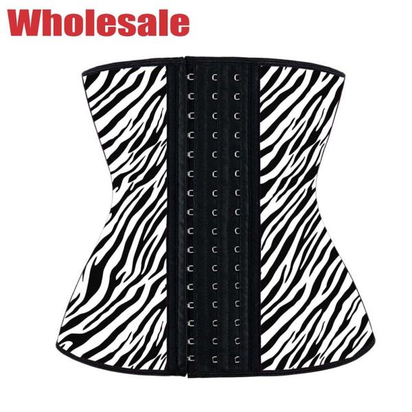 Quality Customized 3 Hooks Latex Zebra Slimfit Waist Trainer For Lower Belly for sale