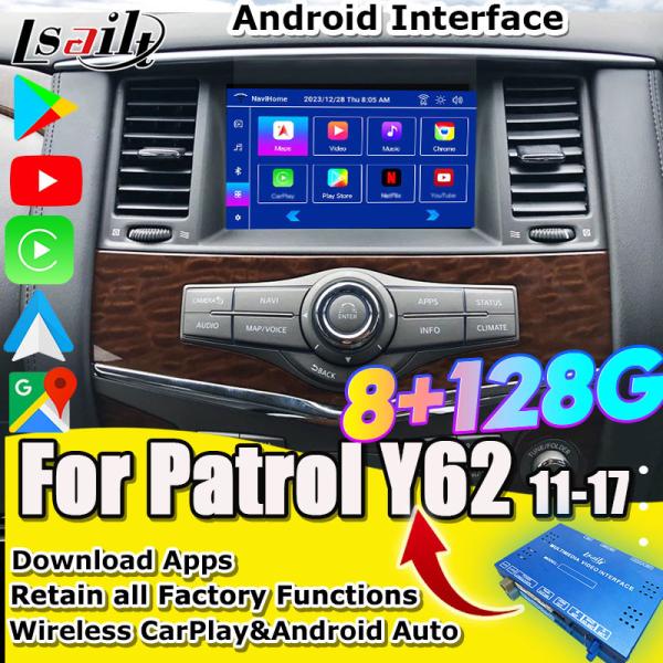 Quality Lsailt 8+128G Android 13 Smart Infotainment Module for Nissan Patrol Y62 2010-2020 Included Wireless CarPlay , NetFlix for sale
