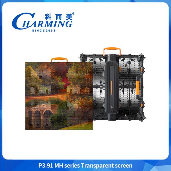 Quality P3.91 MH Outdoor Flexible Advertising LED Transparent Film Screen Glass Video Wall Clear Super Thin LED Film Display LED for sale