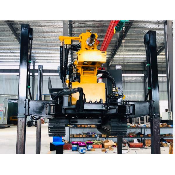 Air Compressor Hydraulic Crawler Drilling Rig Dth For 260m Deep Water Well Borehole