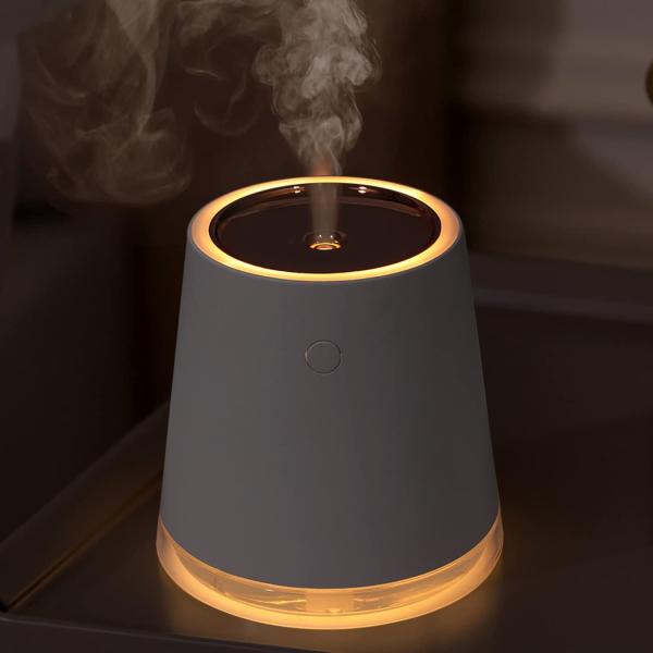 Quality USB LED Mini Cool Mist Humidifier 500ml 2000mah Rechargeable 2 In 1 Humidifier for sale