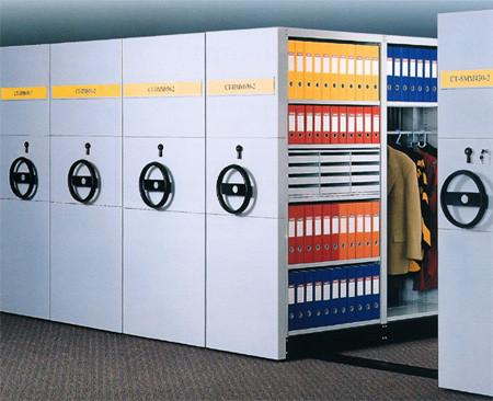 Quality Compact Movable Shelving moving filing cabinet used as book shelf for sale