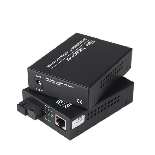 Fiber optic 10/100 / 1000M media converter Fast Ethernet optical transceiver 1000Mbps SC 25KM