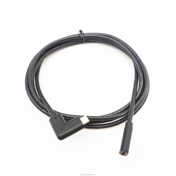 Customized Left Angle Right Angle C Male To USB C Female Cable Type C Cable Fast Charging Cable