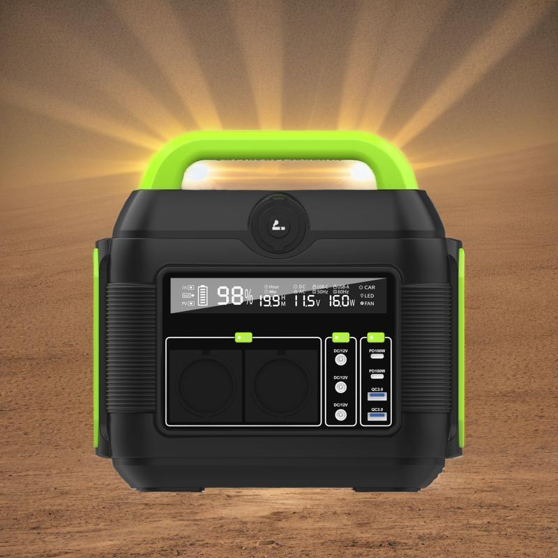 600W AC Output Portable Power Supply Emergency Energy Storage Multi-Functional Power Station