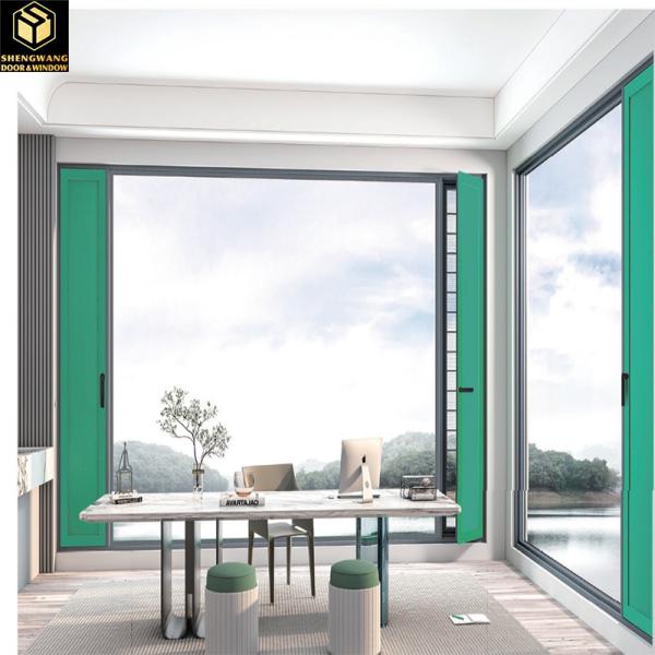 Quality Villa Push Pull Curtain Wall Window Transparent Aluminium Window Sliding Frame for sale
