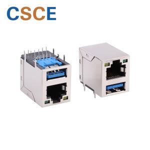 Buy cheap 8P8C RJ45 To USB Connector USB 3.0 10 / 100 Base - T With Green / Yellow LED product