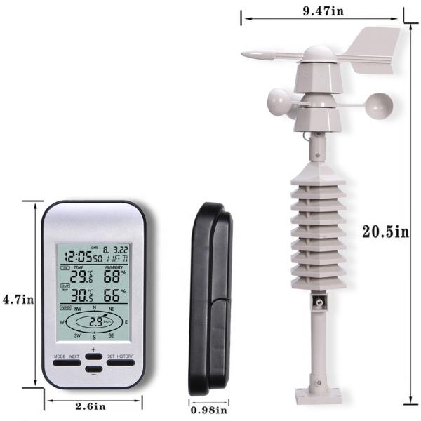 Compact Automatic Weather Station With LCD Display And 433MHZ Transmission
