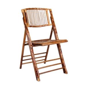Buy cheap Rattan / Wicker Seat Back Material Customized Colour Rustic Bamboo Folding Outdoor Dining Chair for Event Party Furniture product