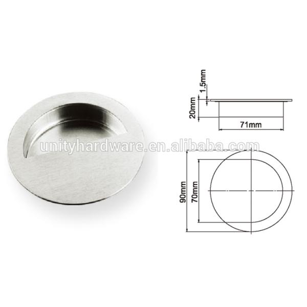 Flush Pull Door Accessories for Sliding Door Concealed Fixing Pocket Pull