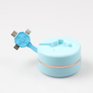 Buy cheap 3-in-1 Flat Retractable USB Cable Type C Sync Fast Charging Cord Micro product
