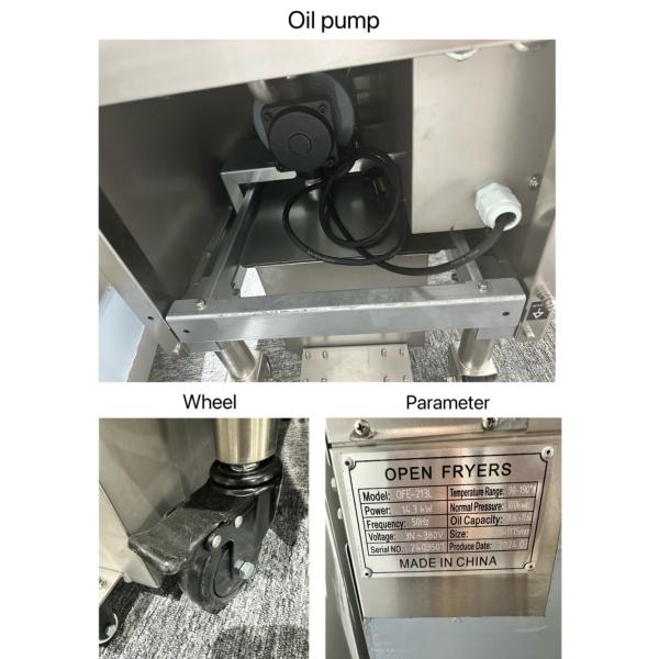 OFE-213L14.3kw 380V Touchscreen Smart Panel With Oil Filter System Electric Open Fryer