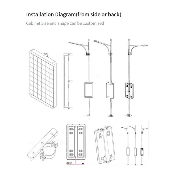 P4mm Smart LED Panel Street Road Advertising LED Lamp Post Banner