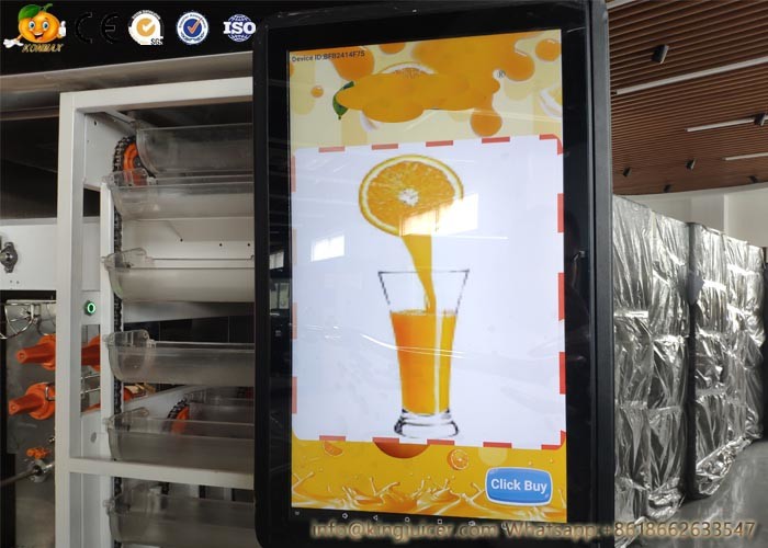 Freshly Squeezed Orange Juice Vending Machine Credit Card / Coins / Notes Acceptors