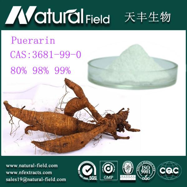 Quality Anti-aging CAS:3681-99-0 Puerarialobata(Wild.) Ohwi puerarin 99% for sale