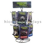 Metal Spinner Rack Display Stand 2 - Layer Countertop Wire Rack Display With