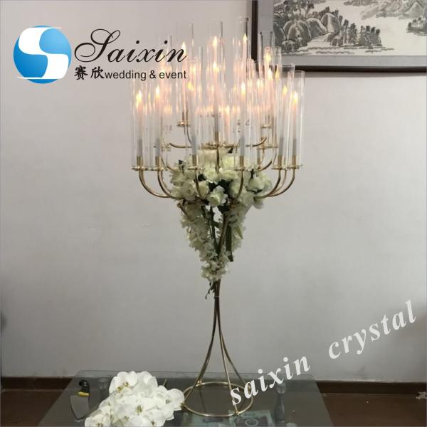 Beautiful set 3 pcs different long stem silk passion flowers for wedding event floor decoration