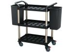 Multi - functiona l3 - Layer Plastic Dining Cart with Side Waste - Collecting
