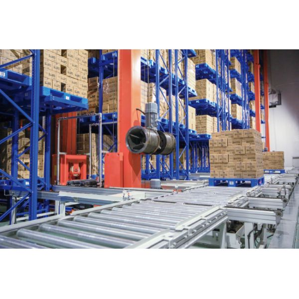 Double Deep pallet Stacker Crane ASRS, Floor Supported SRM(Storage Retrieval Machine), Automatic Storage And Retrieval System,Room Temperature